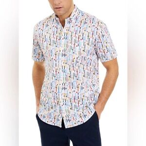 CHARTER CLUB Button Down Casual Shirt Watches Theme